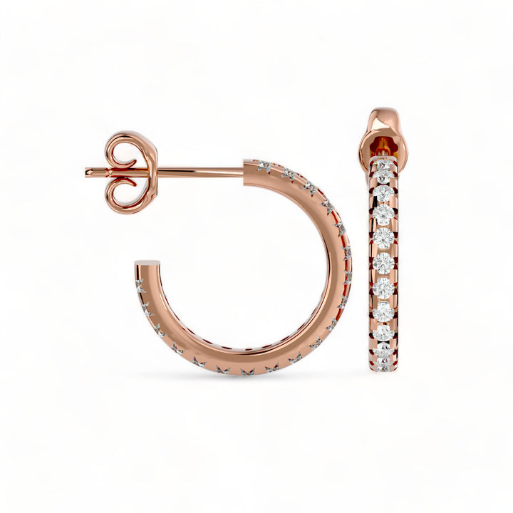 ROUND HOOPS MOISSANITE STUD EARRINGS (2 CT. TW.)