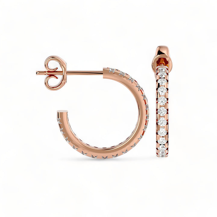 ROUND HOOPS MOISSANITE STUD EARRINGS (2 CT. TW.)