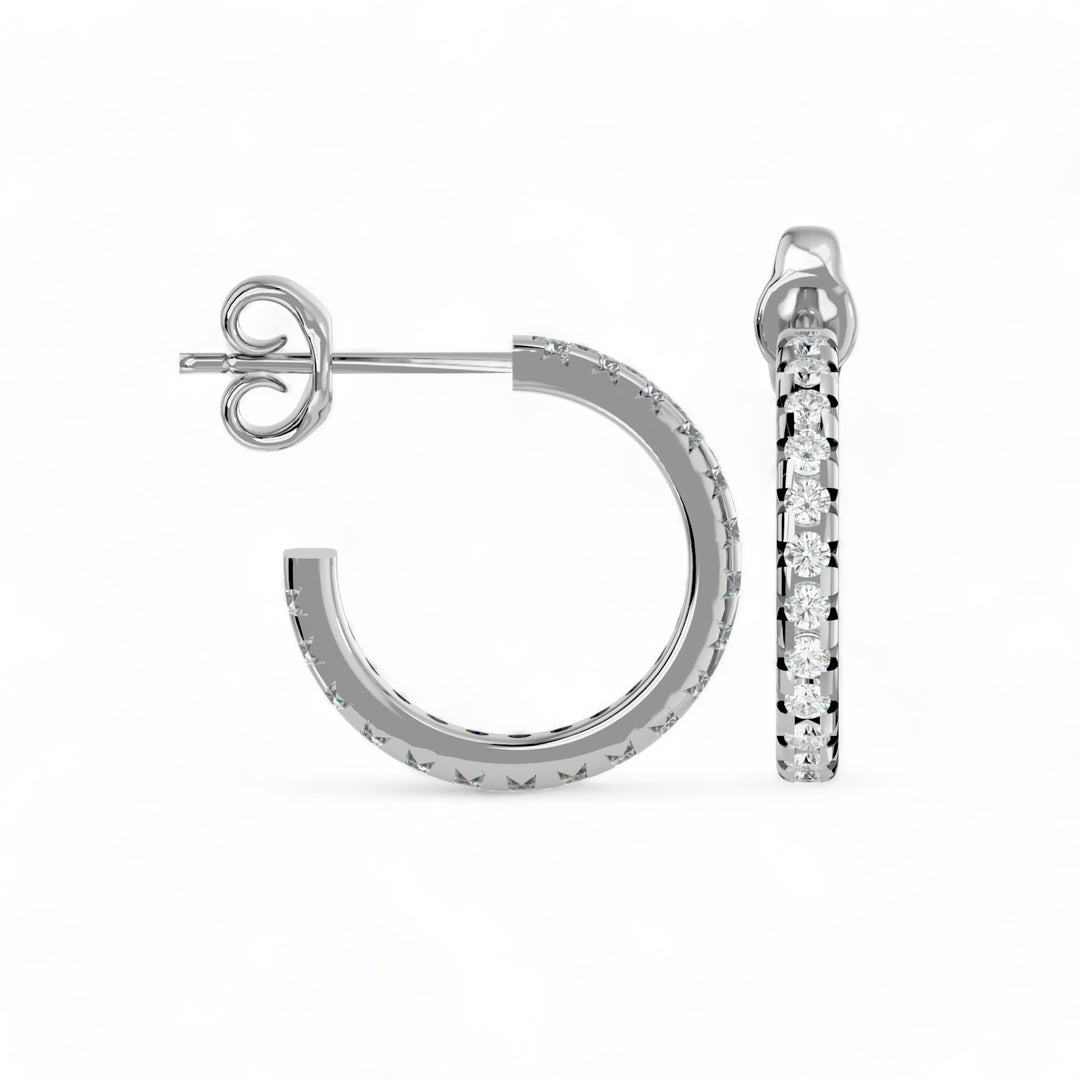 ROUND HOOPS MOISSANITE STUD EARRINGS (2 CT. TW.)