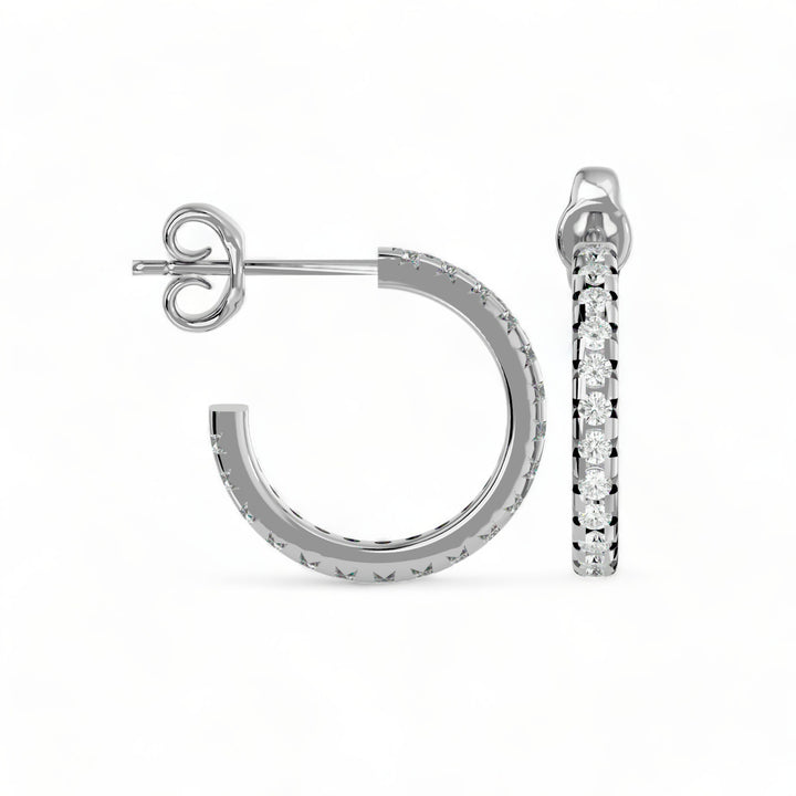 ROUND HOOPS MOISSANITE STUD EARRINGS (2 CT. TW.)