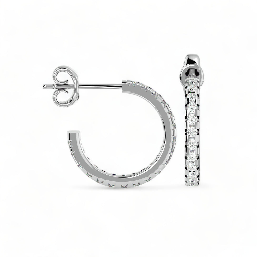 ROUND HOOPS MOISSANITE STUD EARRINGS (2 CT. TW.)