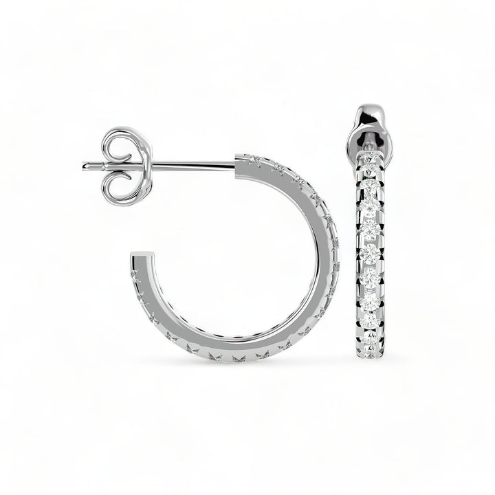 ROUND HOOPS MOISSANITE STUD EARRINGS (2 CT. TW.)