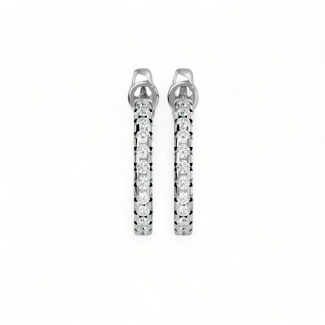 ROUND HOOPS MOISSANITE STUD EARRINGS (2 CT. TW.)