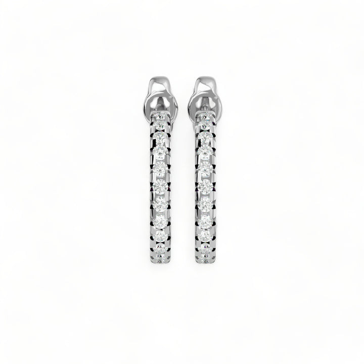 ROUND HOOPS MOISSANITE STUD EARRINGS (2 CT. TW.)