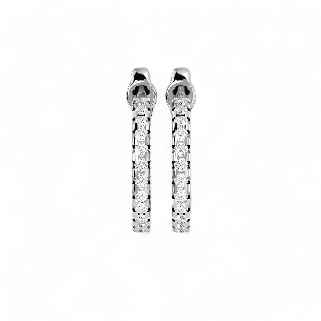 ROUND HOOPS MOISSANITE STUD EARRINGS (2 CT. TW.)