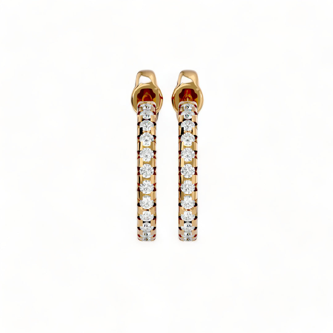 ROUND HOOPS MOISSANITE STUD EARRINGS (2 CT. TW.)