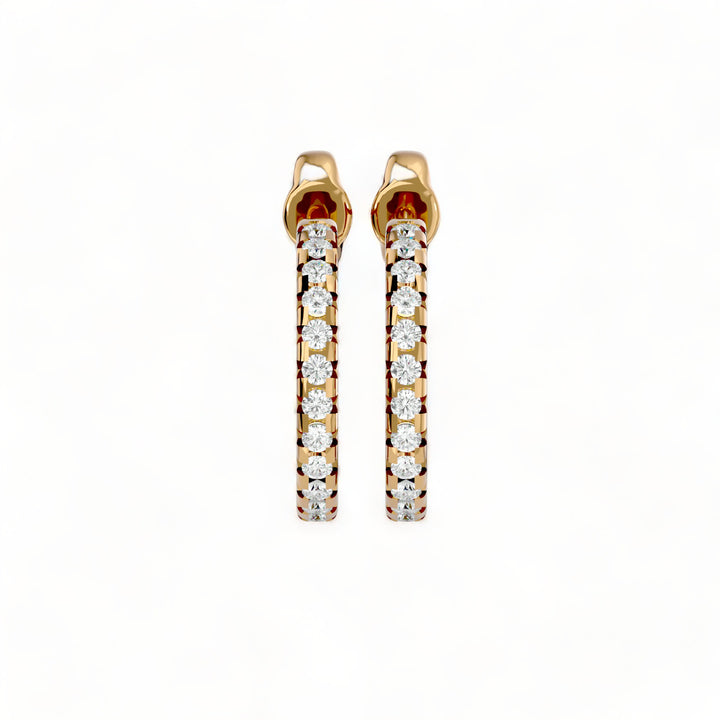 ROUND HOOPS MOISSANITE STUD EARRINGS (2 CT. TW.)