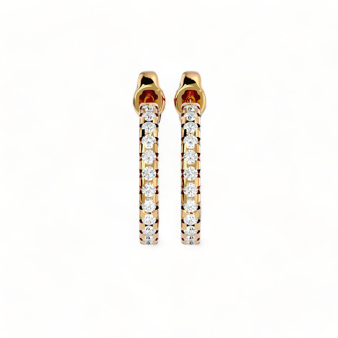 ROUND HOOPS MOISSANITE STUD EARRINGS (2 CT. TW.)