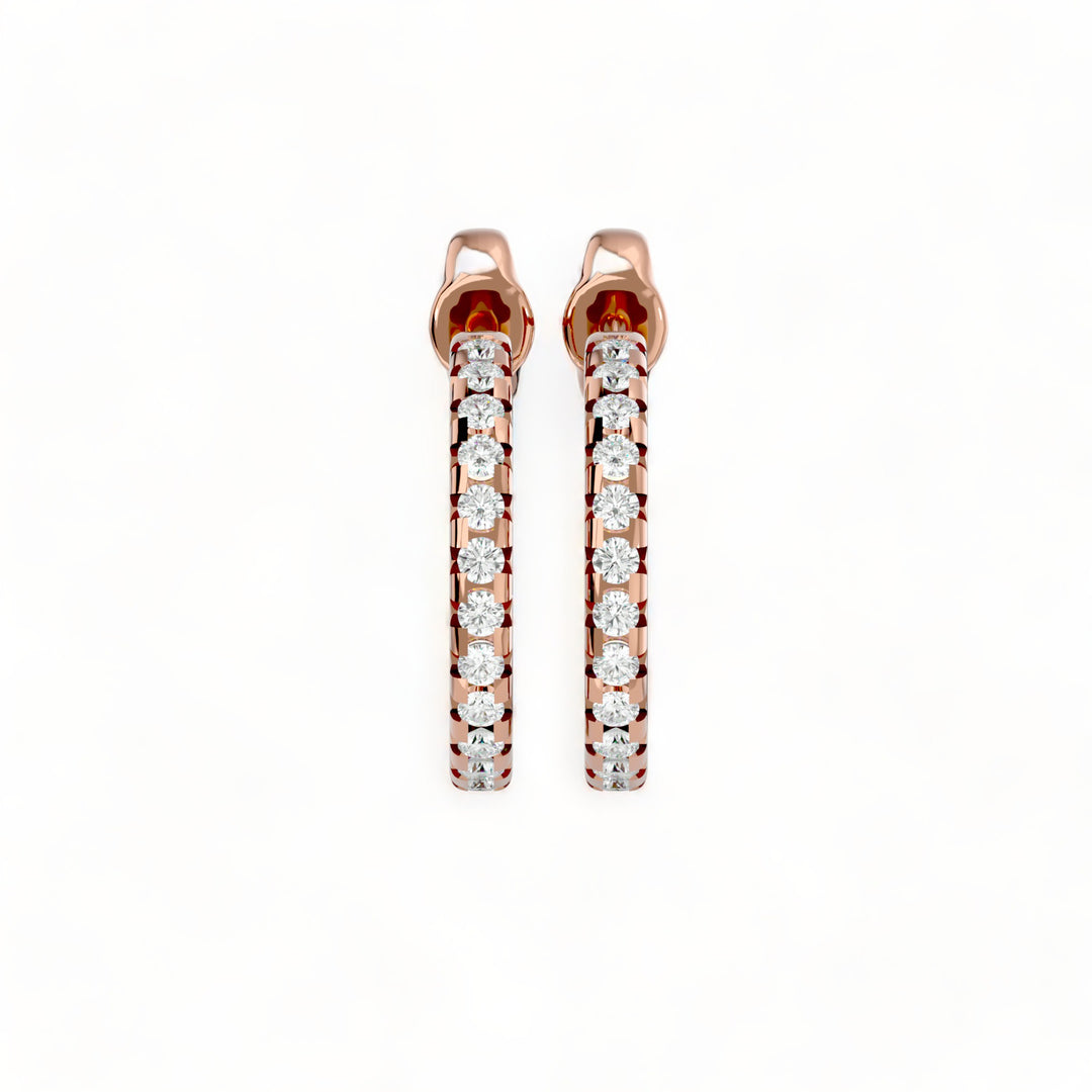 ROUND HOOPS MOISSANITE STUD EARRINGS (2 CT. TW.)