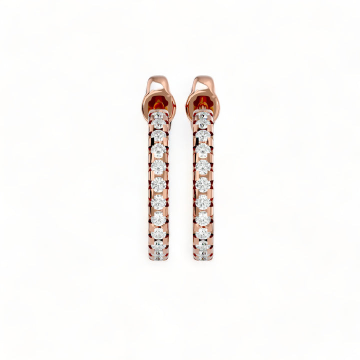 ROUND HOOPS MOISSANITE STUD EARRINGS (2 CT. TW.)