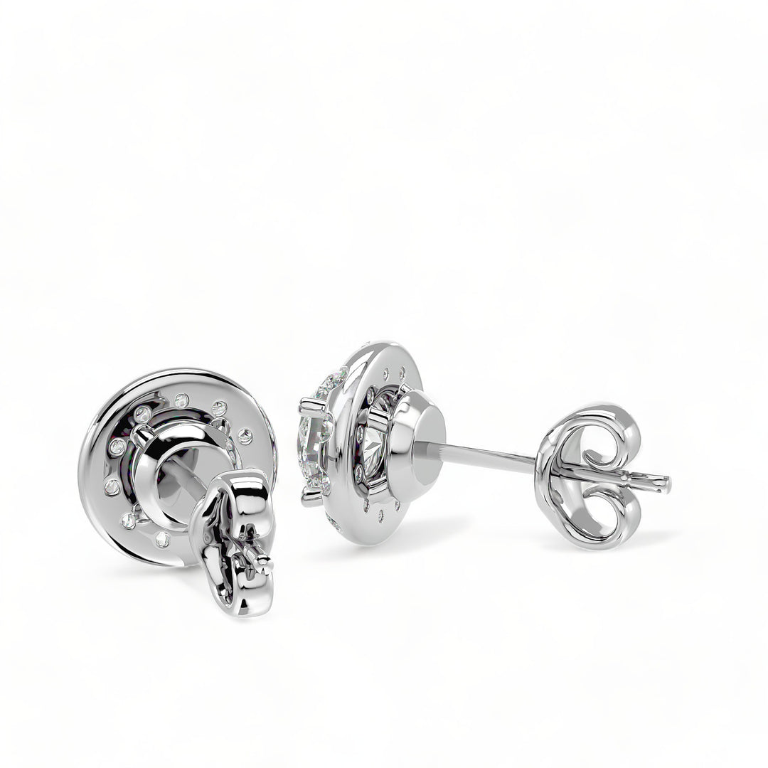 Round Halo Moissanite Stud Earrings (2 ct. tw.)