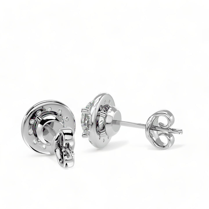 Round Halo Moissanite Stud Earrings (2 ct. tw.)