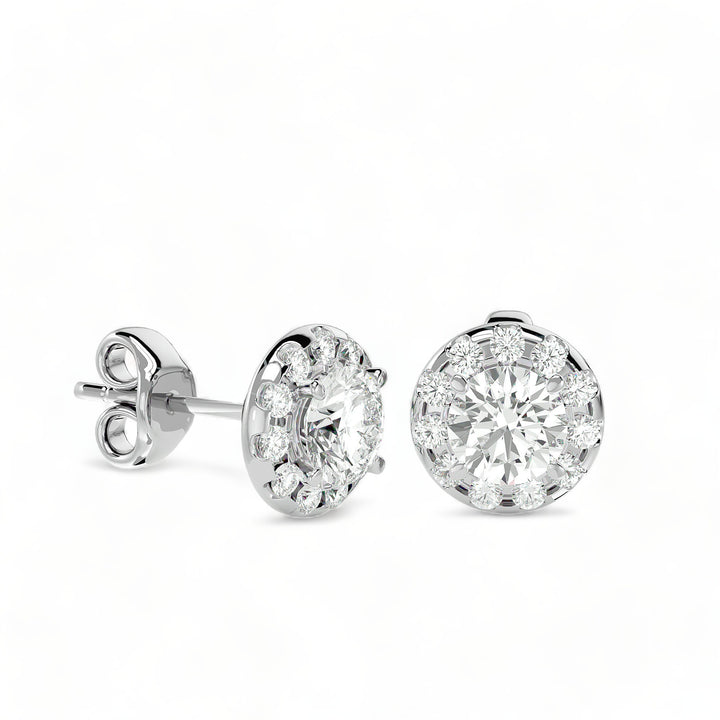 Round Halo Moissanite Stud Earrings (2 ct. tw.)