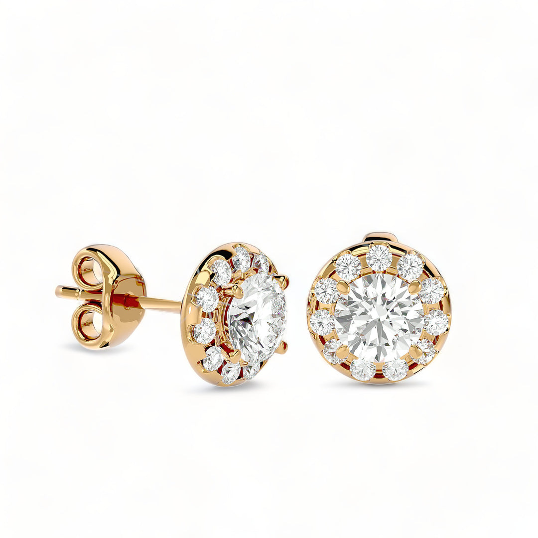 Round Halo Moissanite Stud Earrings (2 ct. tw.)
