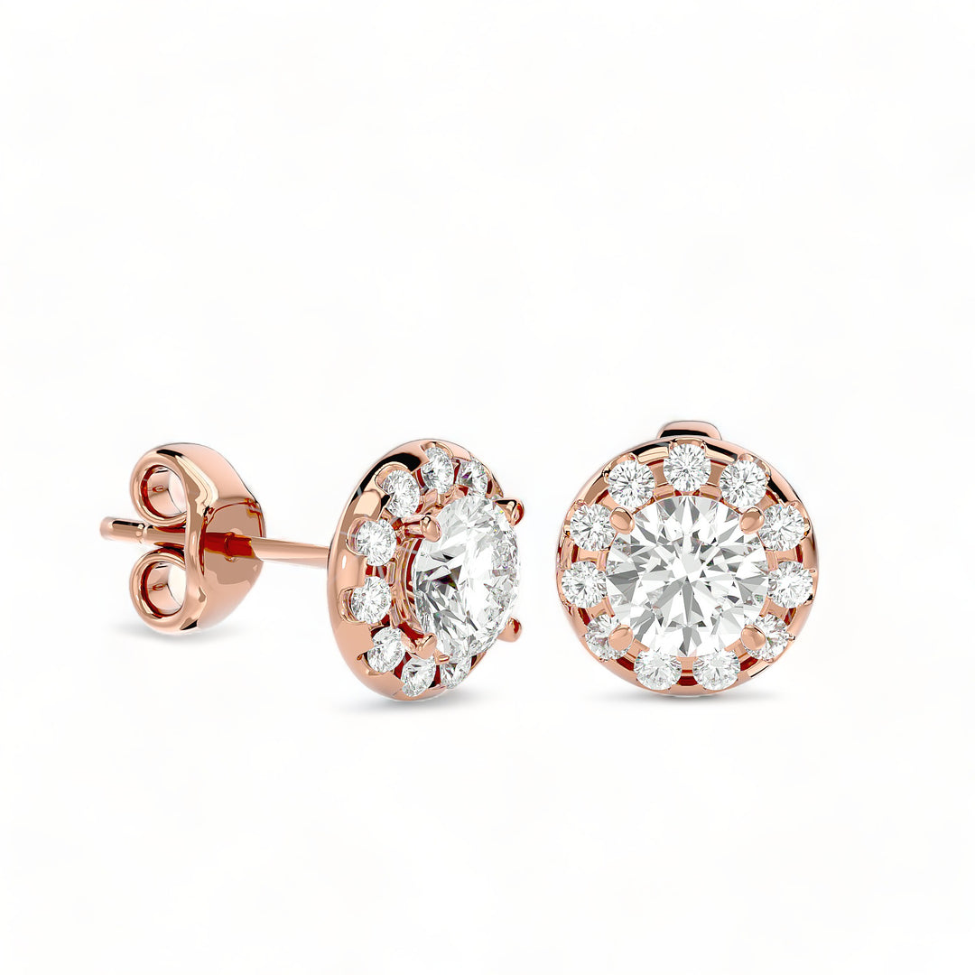 Round Halo Moissanite Stud Earrings (2 ct. tw.)