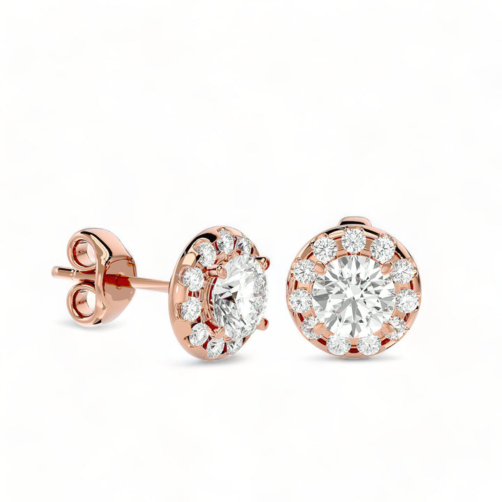 Round Halo Moissanite Stud Earrings (2 ct. tw.)