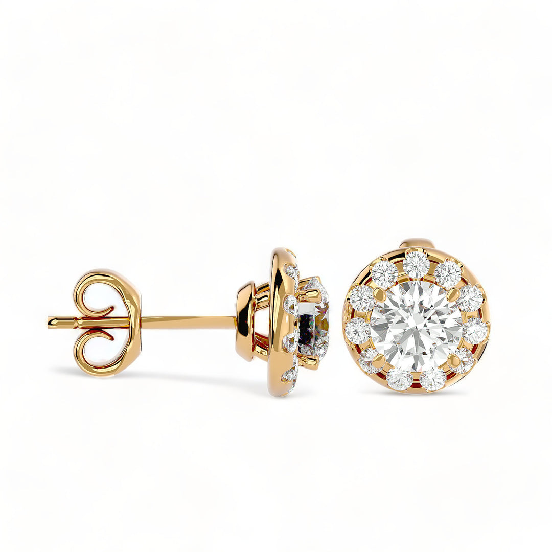 Round Halo Moissanite Stud Earrings (2 ct. tw.)