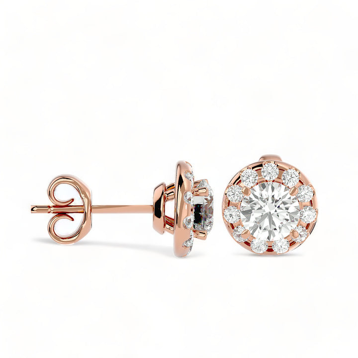 Round Halo Moissanite Stud Earrings (2 ct. tw.)