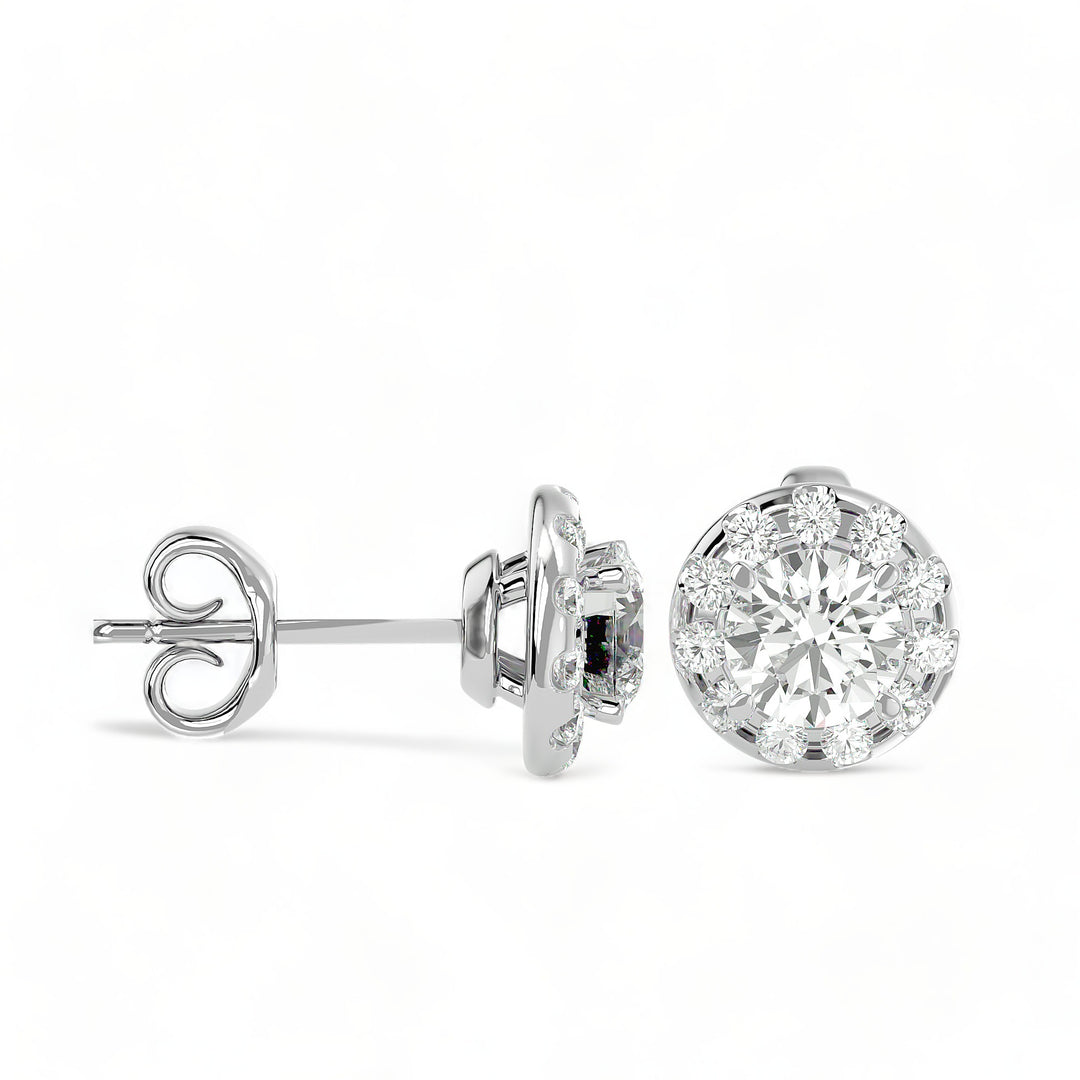 Round Halo Moissanite Stud Earrings (2 ct. tw.)