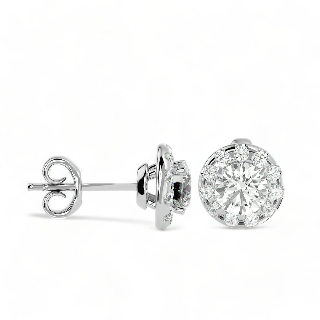 Round Halo Moissanite Stud Earrings (2 ct. tw.)
