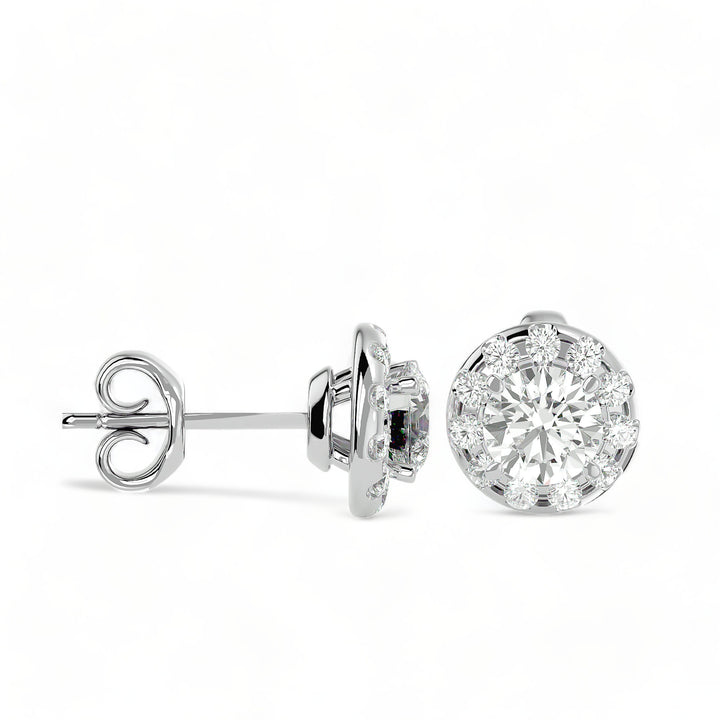Round Halo Moissanite Stud Earrings (2 ct. tw.)
