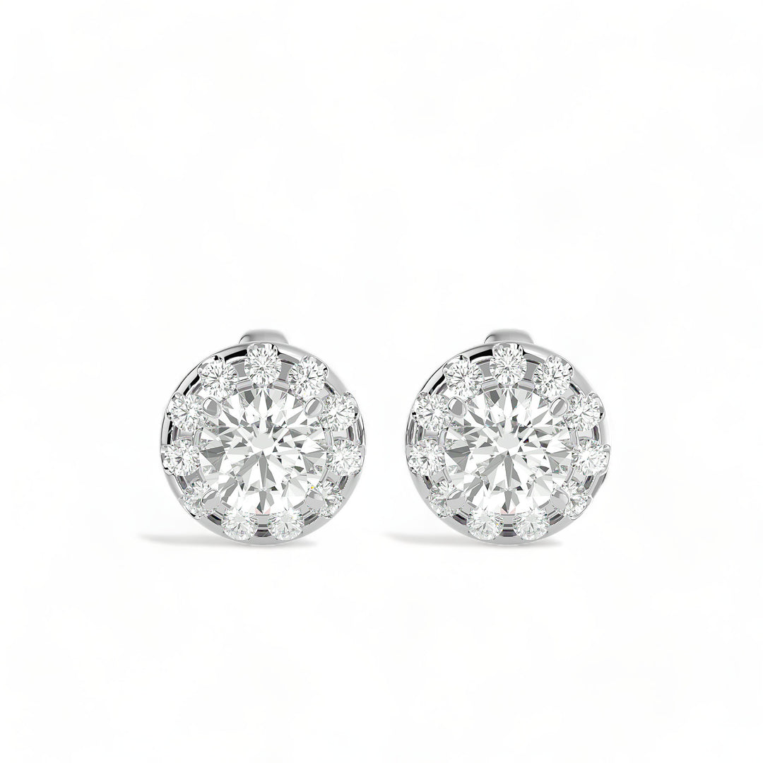 Round Halo Moissanite Stud Earrings (2 ct. tw.)