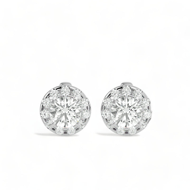 Round Halo Moissanite Stud Earrings (2 ct. tw.)