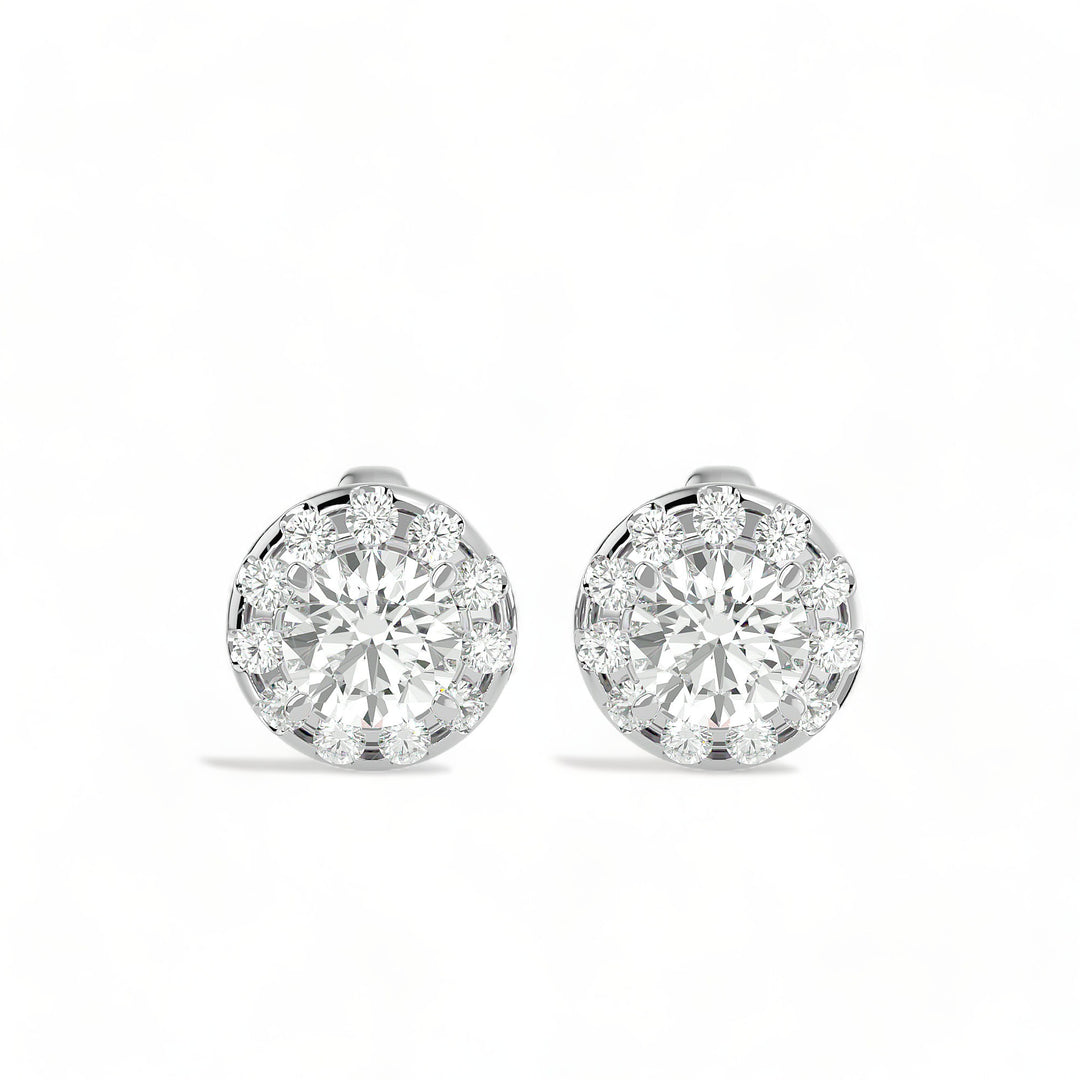 Round Halo Moissanite Stud Earrings (2 ct. tw.)