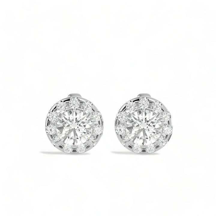 Round Halo Moissanite Stud Earrings (2 ct. tw.)