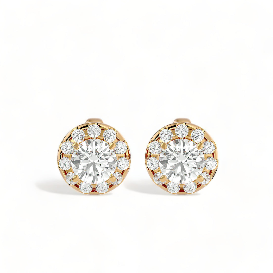 Round Halo Moissanite Stud Earrings (2 ct. tw.)
