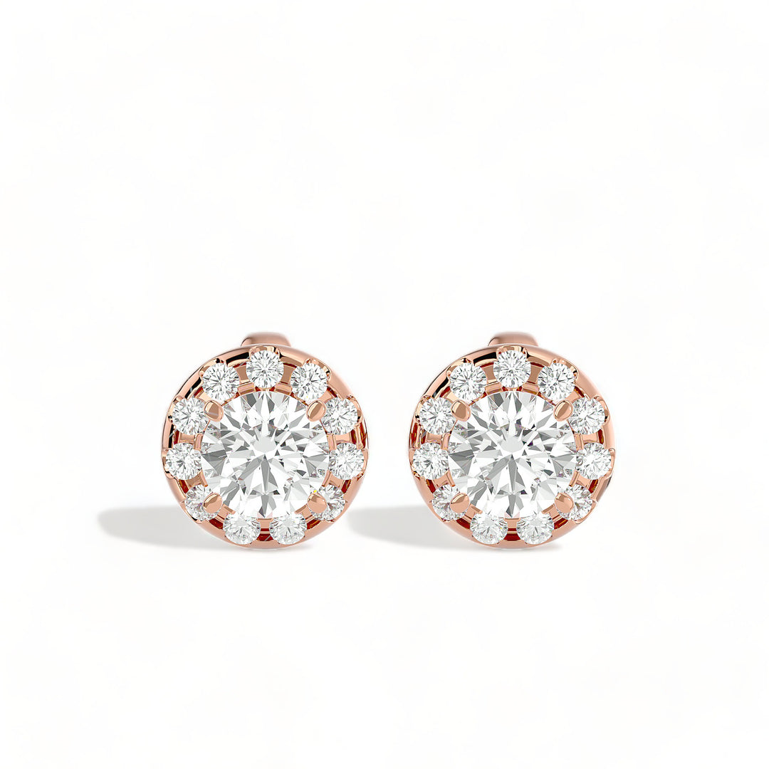Round Halo Moissanite Stud Earrings (2 ct. tw.)