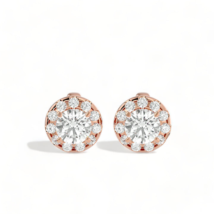 Round Halo Moissanite Stud Earrings (2 ct. tw.)