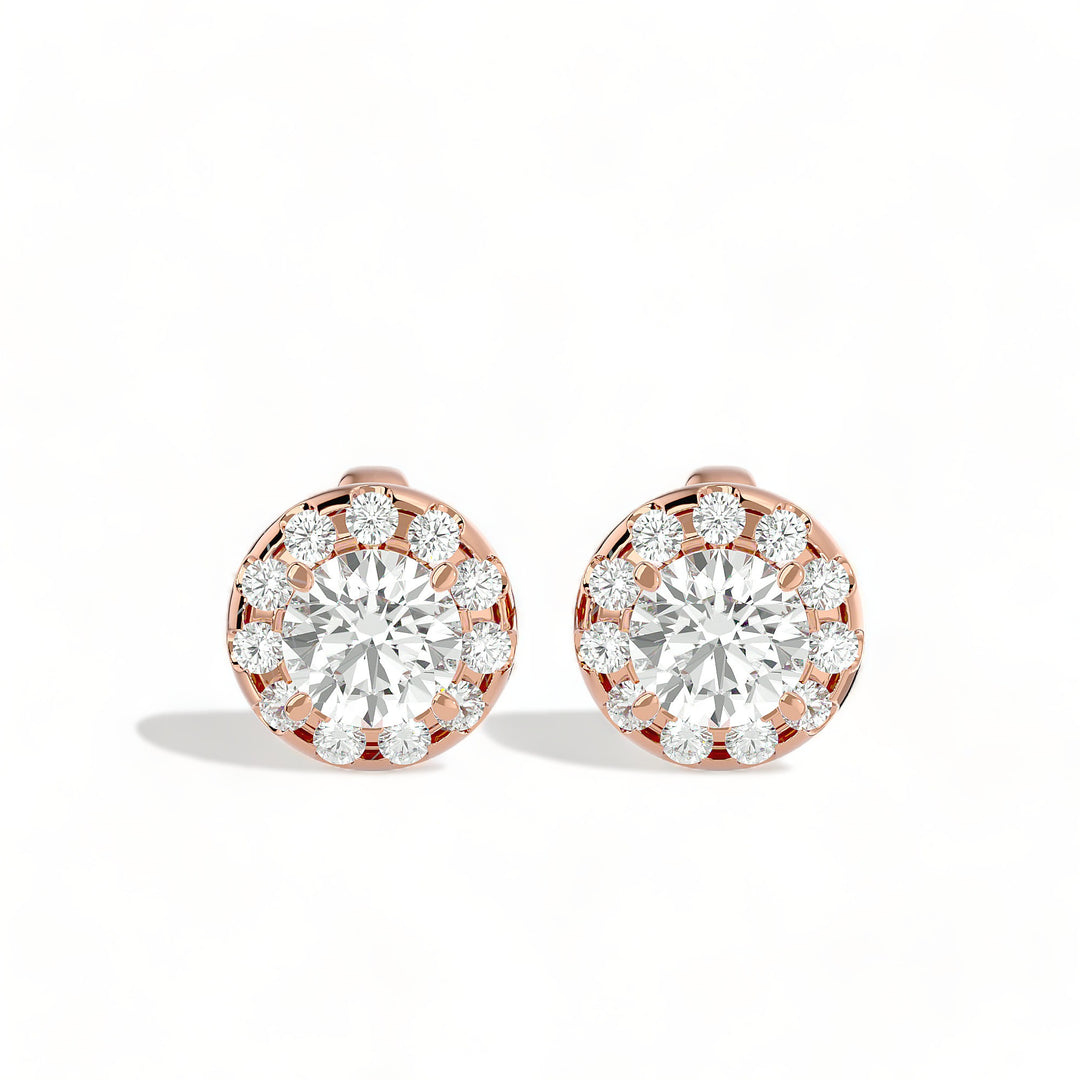 Round Halo Moissanite Stud Earrings (2 ct. tw.)