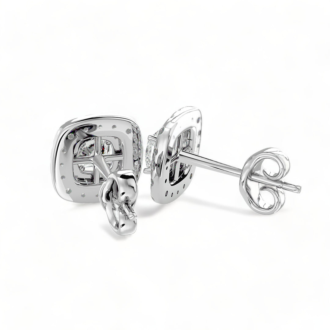 Round Halo Moissanite Stud Earrings (2 ct. tw.)