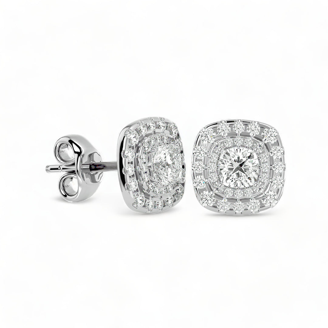 Round Halo Moissanite Stud Earrings (2 ct. tw.)