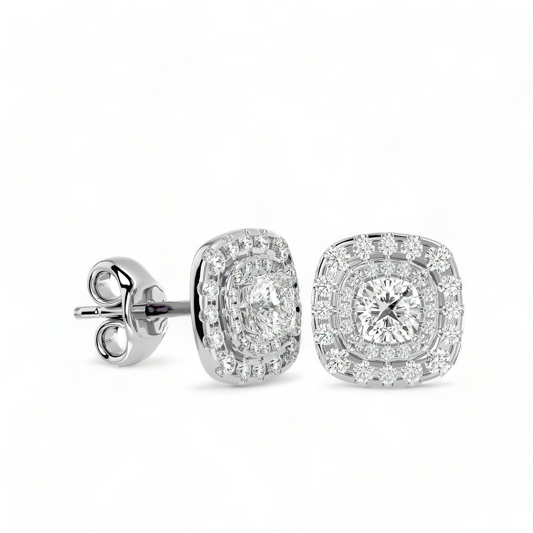 Round Halo Moissanite Stud Earrings (2 ct. tw.)