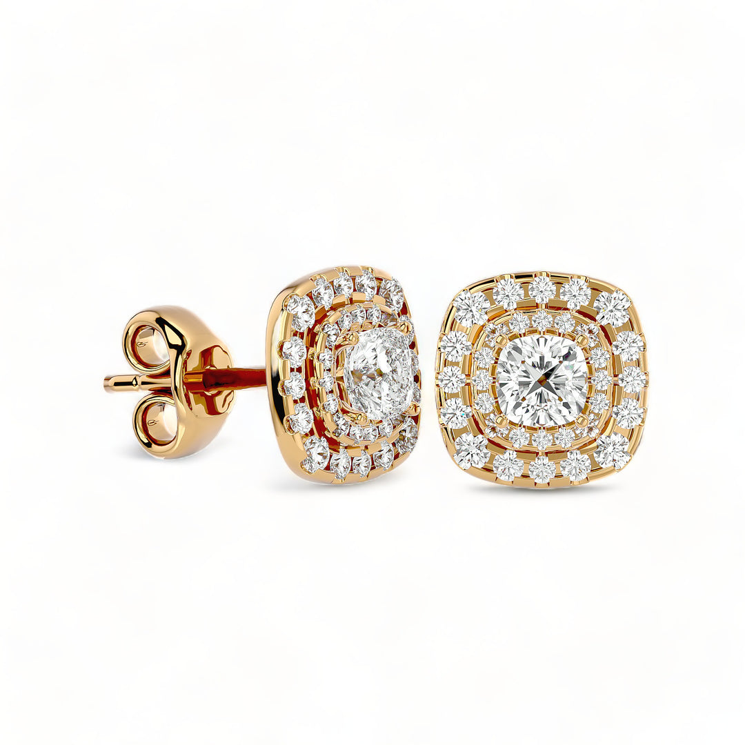 Round Halo Moissanite Stud Earrings (2 ct. tw.)