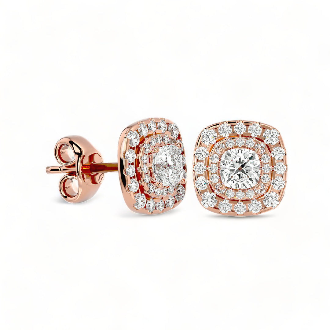Round Halo Moissanite Stud Earrings (2 ct. tw.)