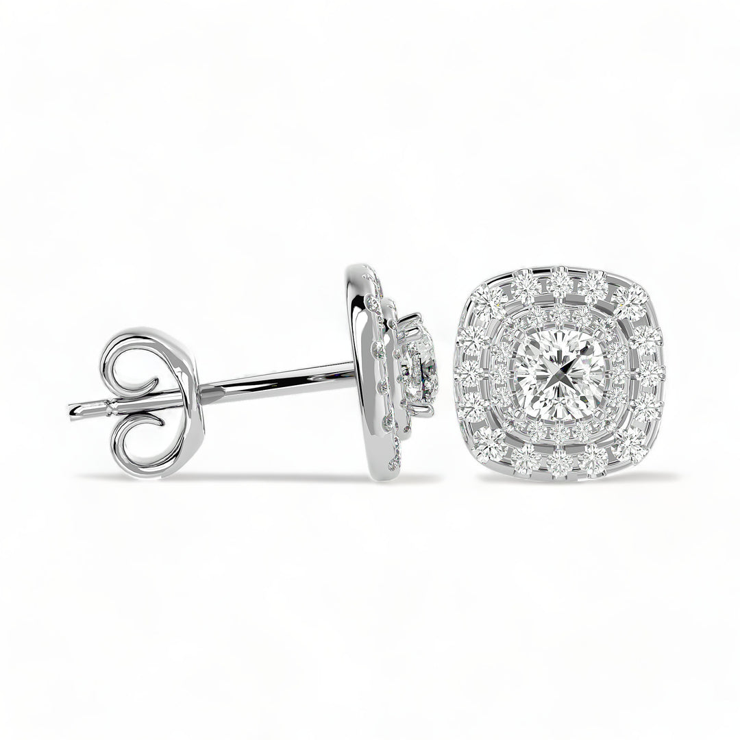 Round Halo Moissanite Stud Earrings (2 ct. tw.)