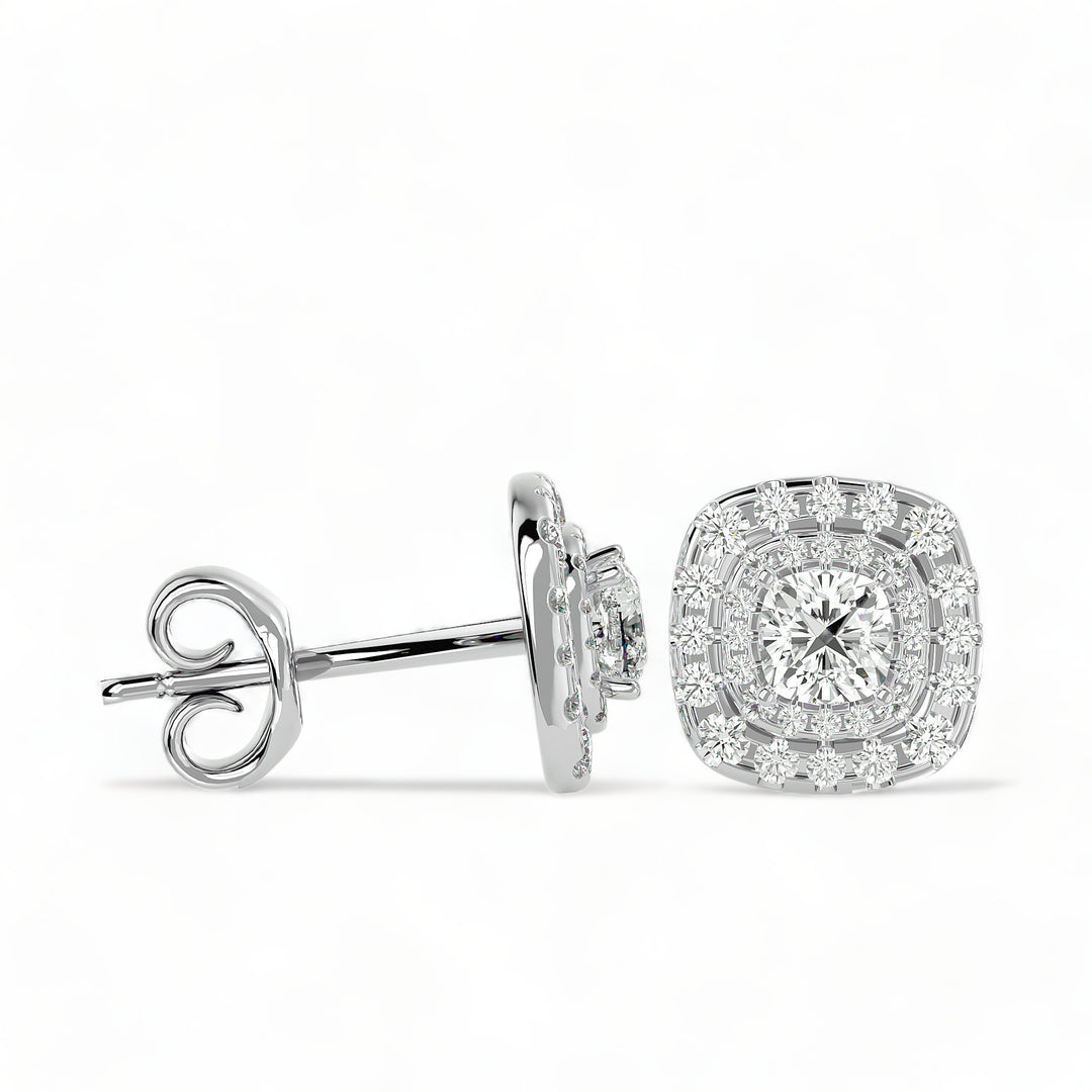Round Halo Moissanite Stud Earrings (2 ct. tw.)