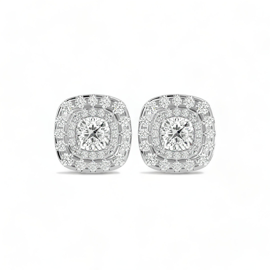 Round Halo Moissanite Stud Earrings (2 ct. tw.)