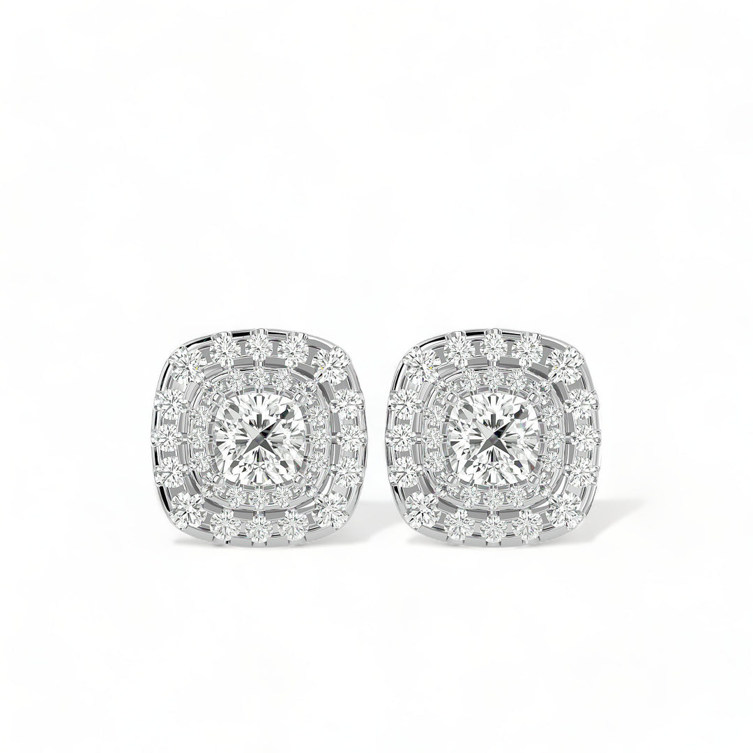 Round Halo Moissanite Stud Earrings (2 ct. tw.)