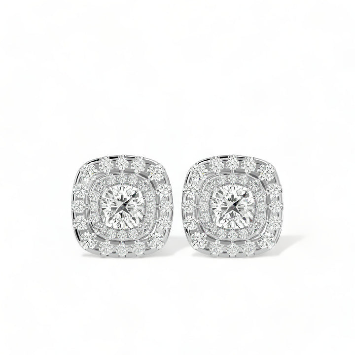 Round Halo Moissanite Stud Earrings (2 ct. tw.)