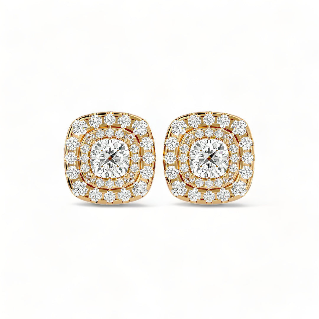 Round Halo Moissanite Stud Earrings (2 ct. tw.)