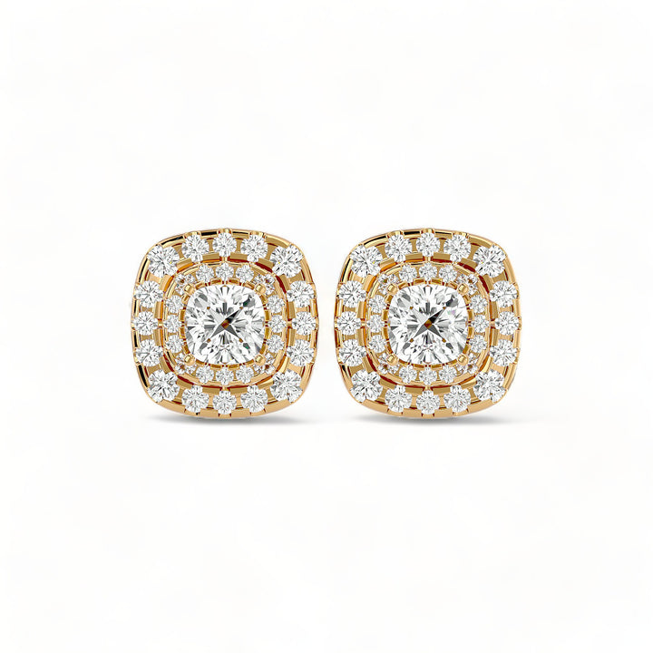 Round Halo Moissanite Stud Earrings (2 ct. tw.)