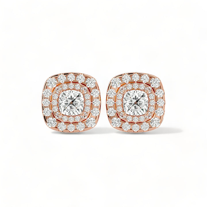 Round Halo Moissanite Stud Earrings (2 ct. tw.)