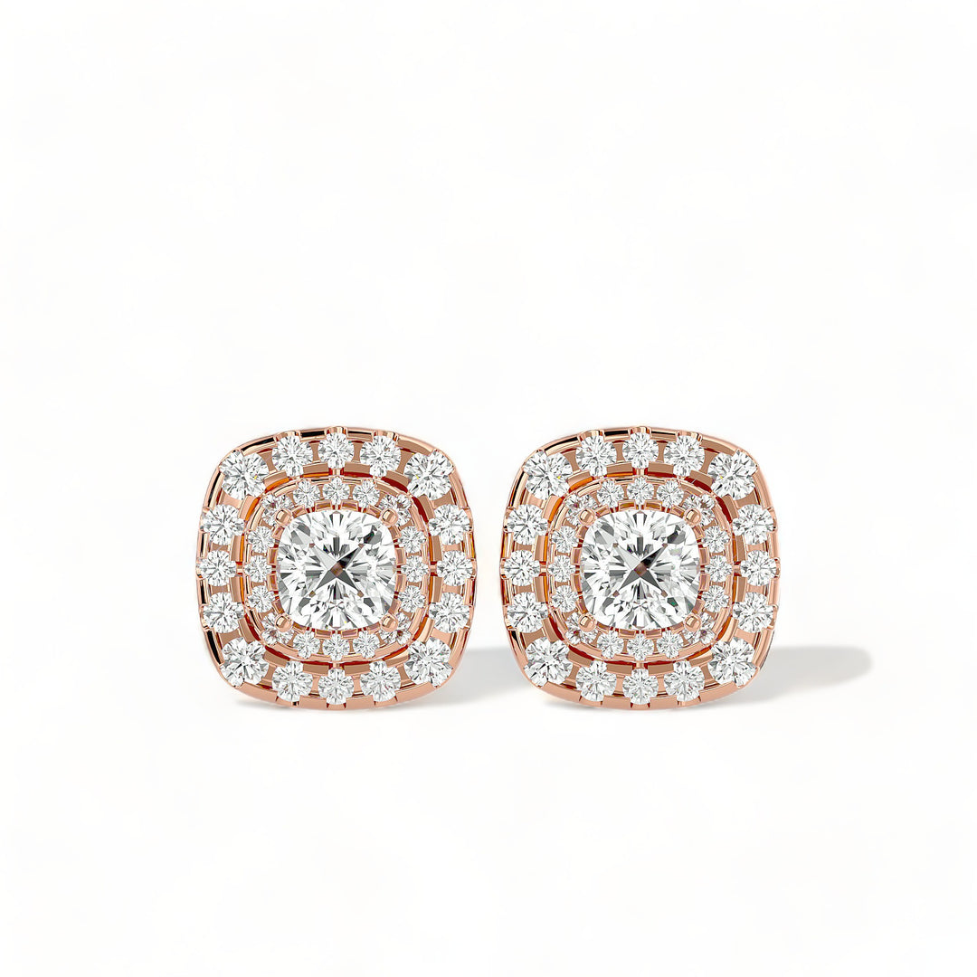 Round Halo Moissanite Stud Earrings (2 ct. tw.)