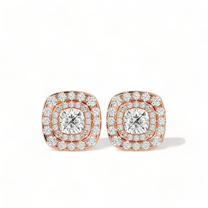Round Halo Moissanite Stud Earrings (2 ct. tw.)
