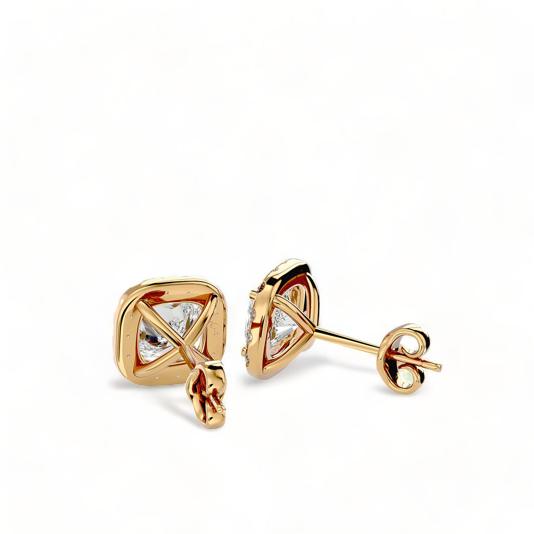 Round Halo Moissanite Stud Earrings (2 ct. tw.)