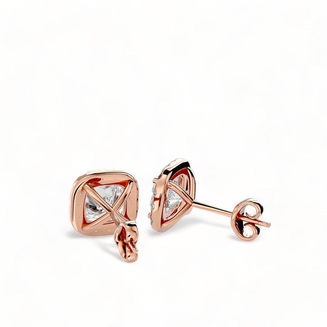 Round Halo Moissanite Stud Earrings (2 ct. tw.)